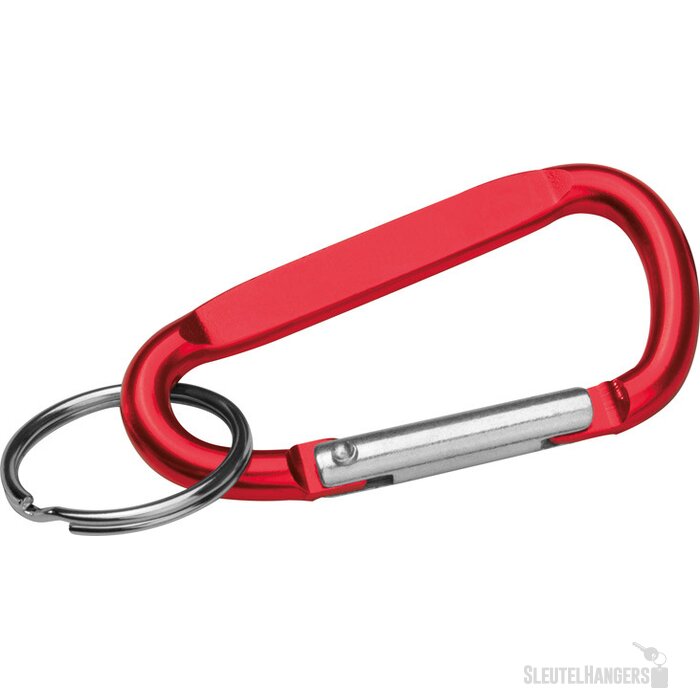 Sleutelhanger met karabijnhaak rood