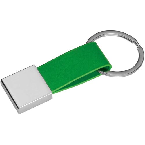Sleutelhanger met kunstlederen bandje groen