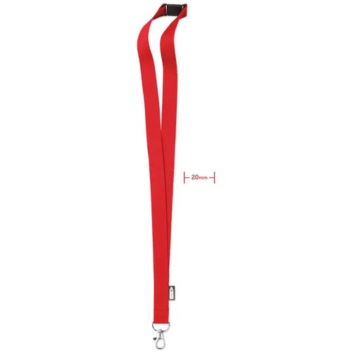 Rpet lanyard Lany rpet Rood
