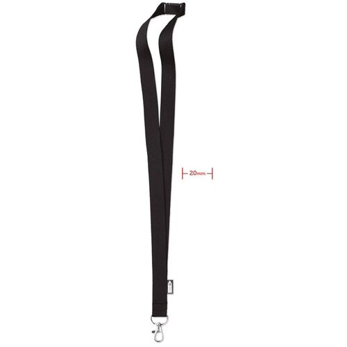 Rpet lanyard Lany rpet Zwart