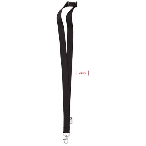 Rpet lanyard Lany rpet Zwart