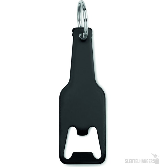 Aluminium sleutelhanger fles Botelia zwart