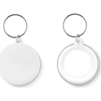 Sleutelhanger, metaal Pin key wit Sleutelhanger, metaal Pin key wit