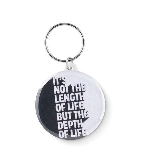 Sleutelhanger, metaal Pin key wit
