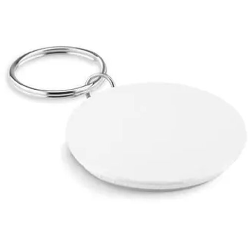 Sleutelhanger, metaal Pin key wit