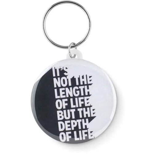 Sleutelhanger, metaal Pin key wit