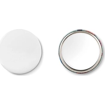 Metalen button Mirror mat zilver Metalen button Mirror mat zilver