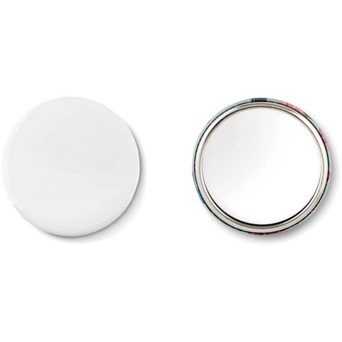 Metalen button Mirror mat zilver