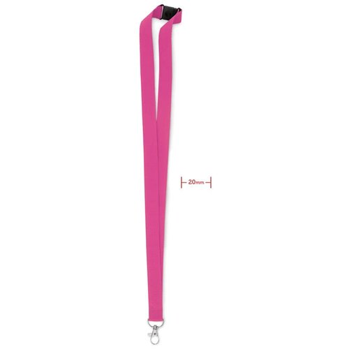 Lanyard, haak en clip. 20 mm Pany Fuchsia
