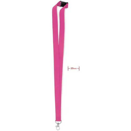 Lanyard, haak en clip. 20 mm Pany Fuchsia