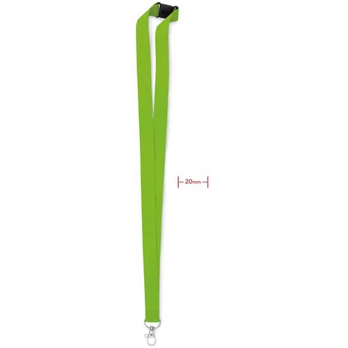 Lanyard, haak en clip. 20 mm Pany Limoengroen