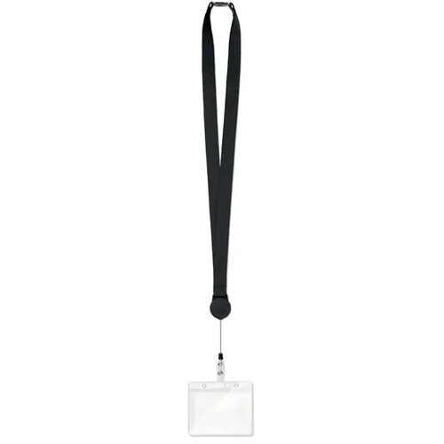 Lanyard met badgehouder Zip lanyard Zwart
