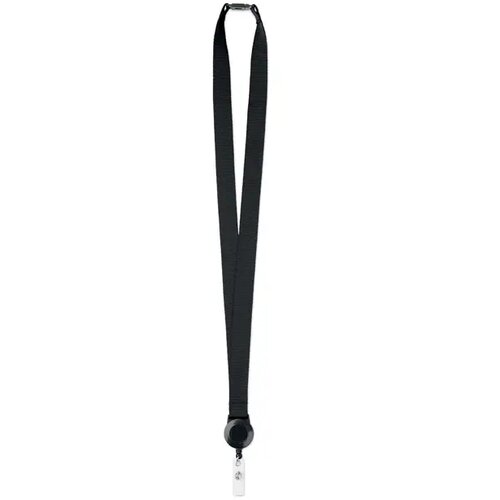 Lanyard met badgehouder Zip lanyard Zwart