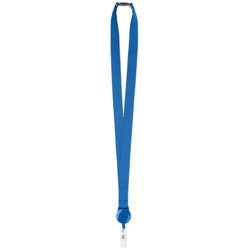 Lanyard met badgehouder Zip lanyard Kobaltblauw