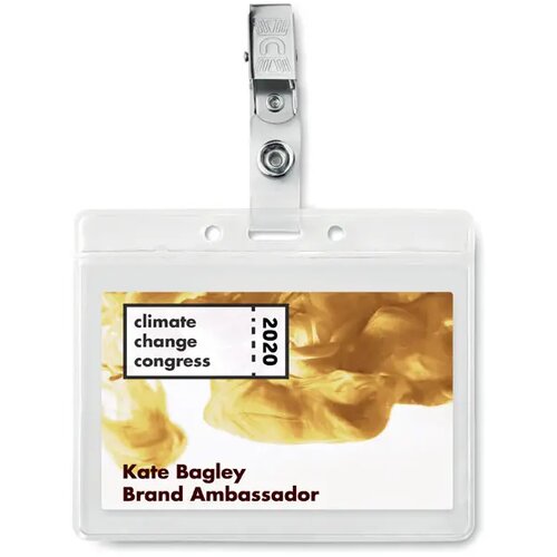 Badge holder pvc Clipbadge transparant