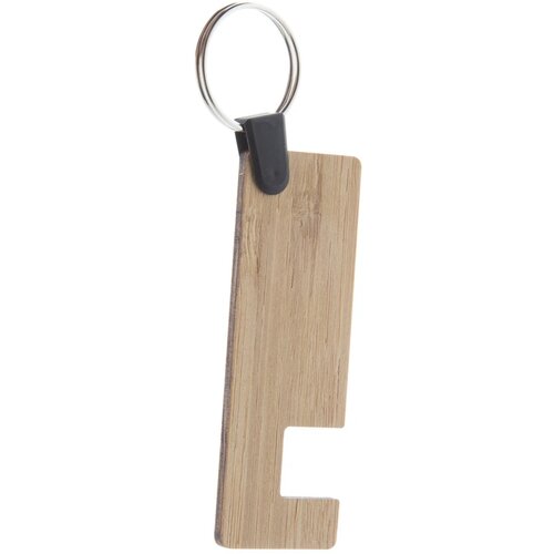 Bamboe Sleutelhanger Met Telefoonhouder Naturel