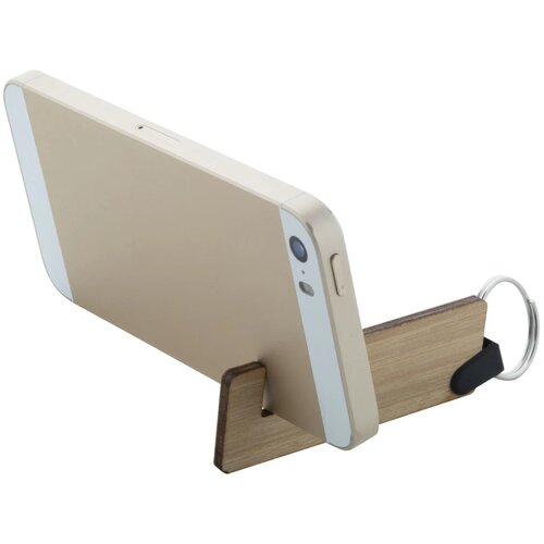 Bamboe Sleutelhanger Met Telefoonhouder Naturel