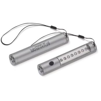 Zaklamp aluminium magneet zilver