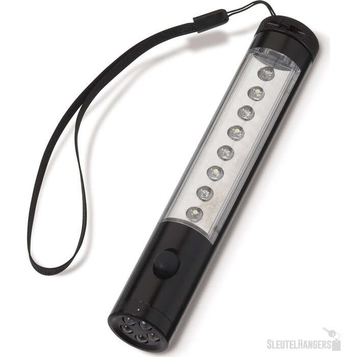 Zaklamp aluminium magneet zwart