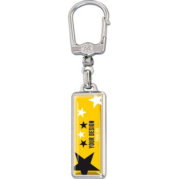 Sleutelhanger metaal 2 zijdig zilvermat