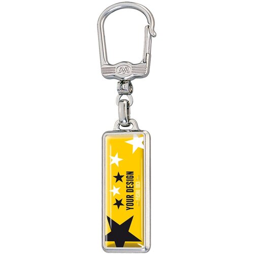 Sleutelhanger metaal 2 zijdig zilvermat