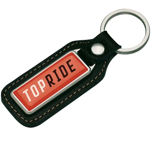 Sleutelhanger leer zwart