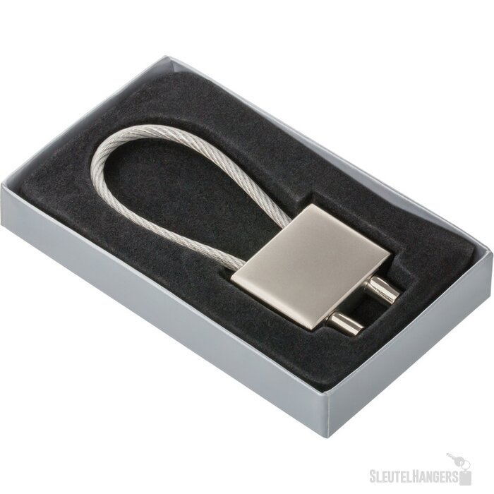 Cable Sleutelhanger mat zilver