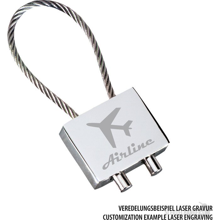 Cable Sleutelhanger mat zilver