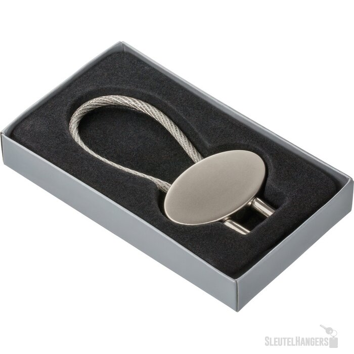 Cable sleutelhanger mat zilver