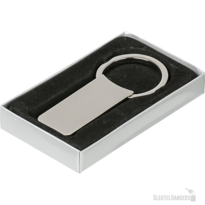 Sleutelhanger Classic Large in de kleur zilver