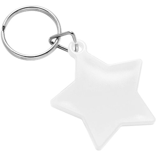 Sleutelhanger ster wit