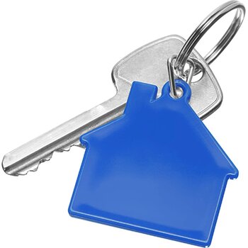 Sleutelhanger huis blauw