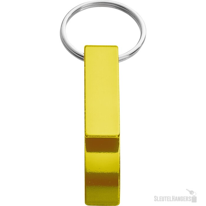 Sleutelhanger met fles- en blikopener Goud
