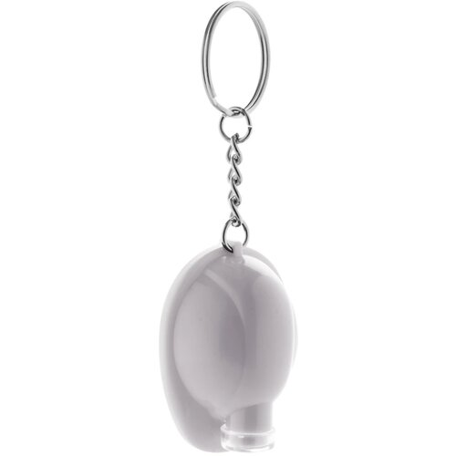 Sleutelhanger veiligheidshelm met lampje Wit
