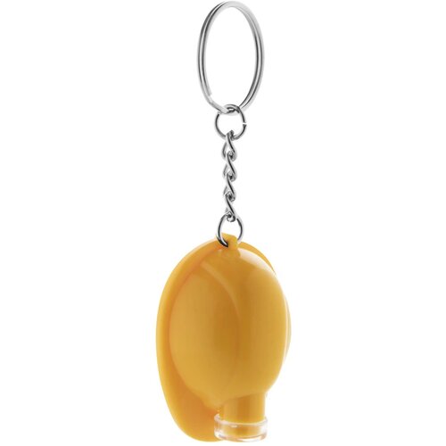 Sleutelhanger veiligheidshelm met lampje Geel