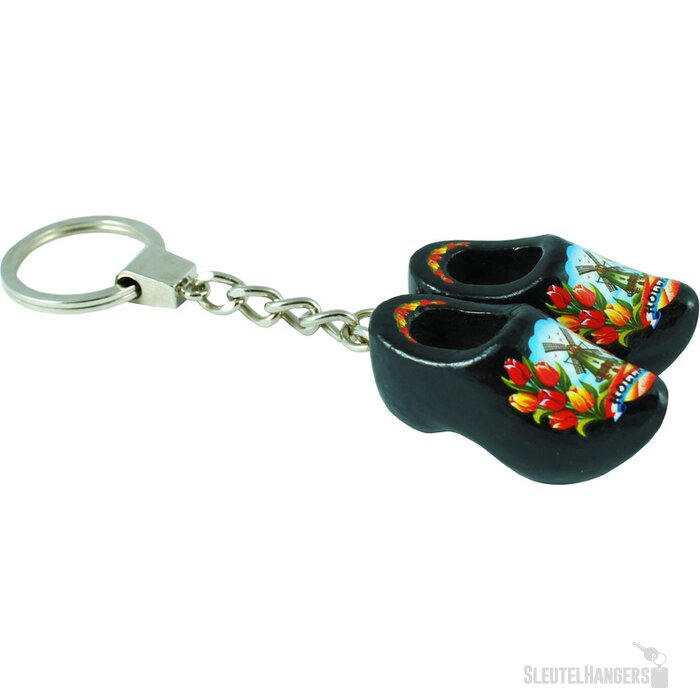 Keychain 2 shoes, black tulip