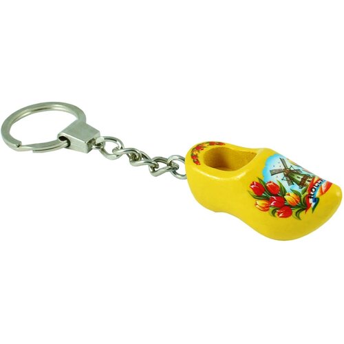 Sleutelhanger met 1 klompje Tulpen Geel