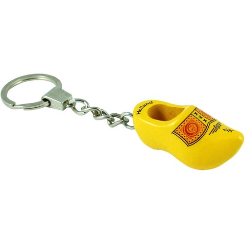 Sleutelhanger met 1 klompje Tulpen Geel