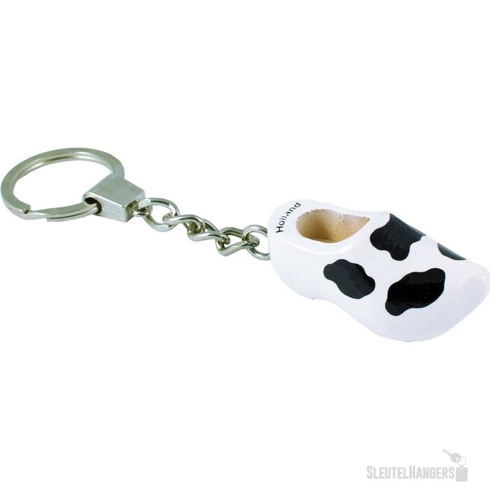 Keychain 1 shoe 4 cm, white cow