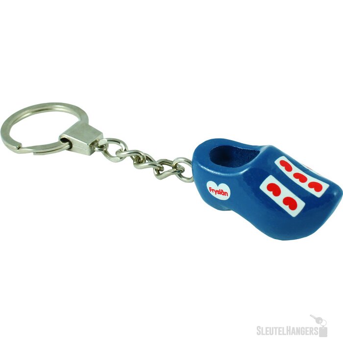 Sleutelhanger met 1 klompje Tulpen Blauw