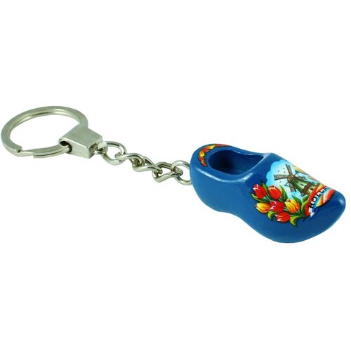 Sleutelhanger met 1 klompje Tulpen Blauw