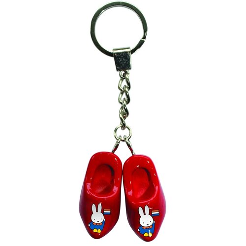 Sleutelhanger met 2 klompjes Nijntje Rood