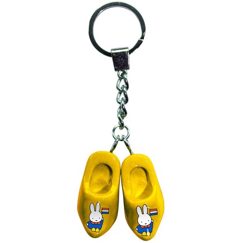 Sleutelhanger met 2 klompjes Nijntje Geel
