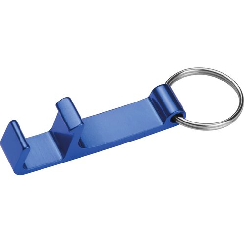Sleutelhanger met flesopener blauw