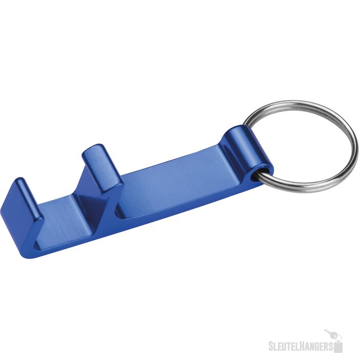 Sleutelhanger met flesopener blauw