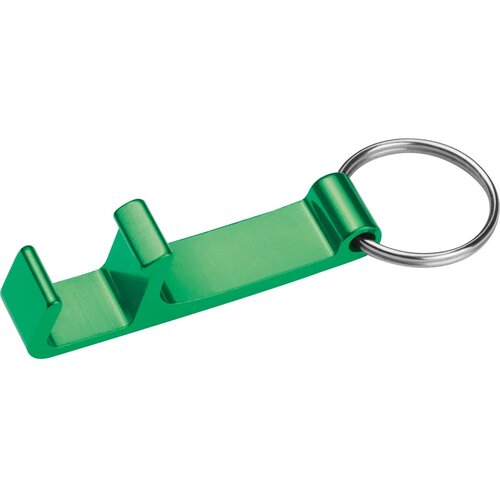 Sleutelhanger met flesopener groen