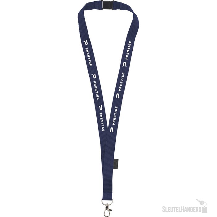 Rpet Lanyard Safety Keycord Marineblauw
