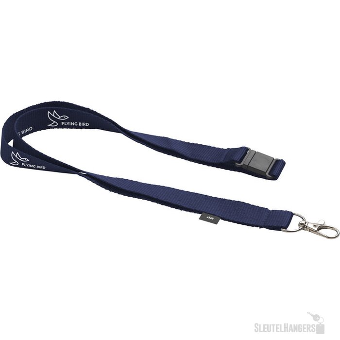 Rpet Lanyard Safety Keycord Marineblauw