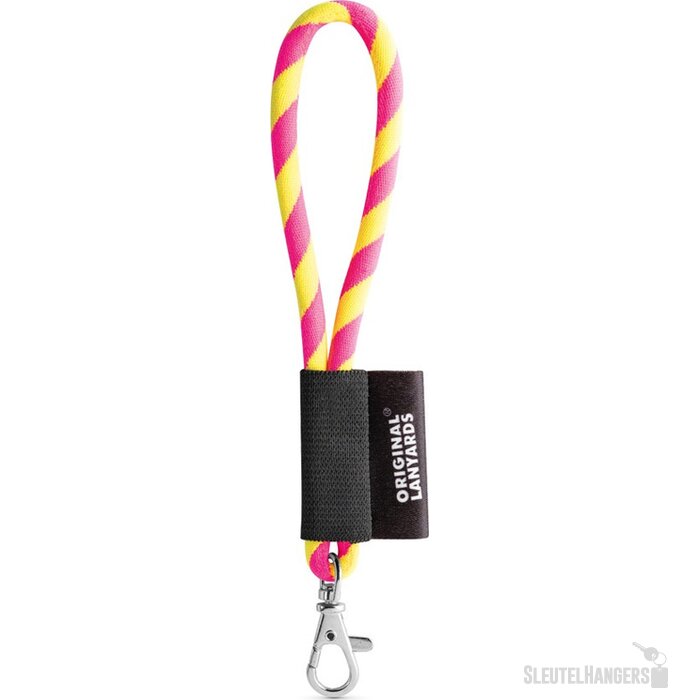 Lanyard Tube Korte Keycord Geel