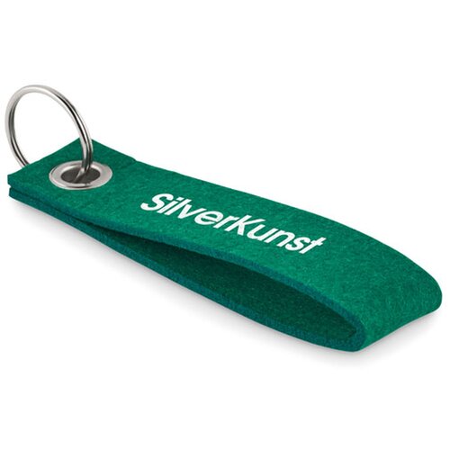 Rpet vilten sleutelhanger Groen